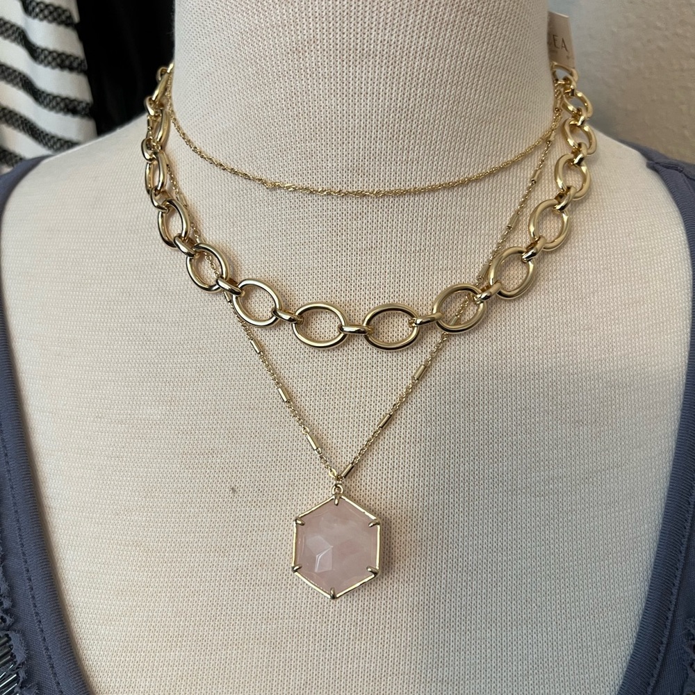 Panacea Layer Rose Quartz necklace